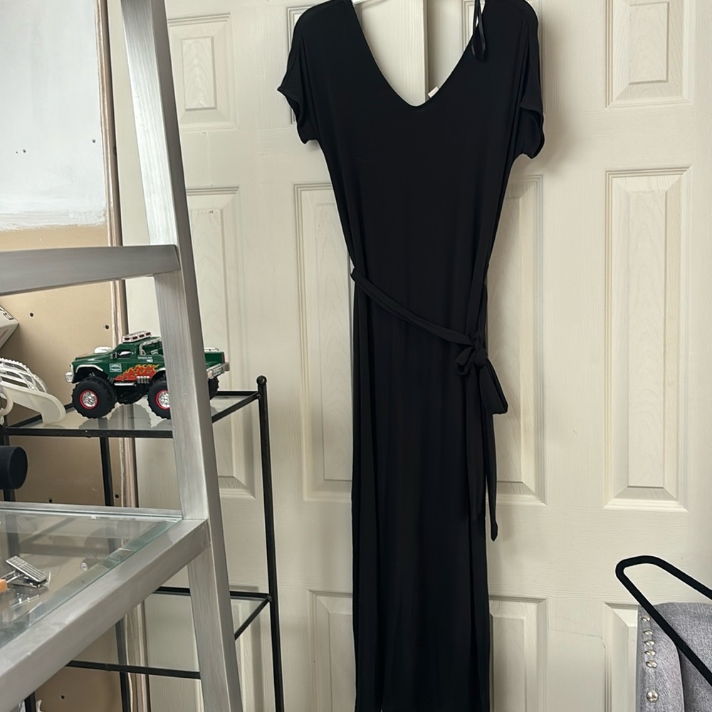 Banana‎ Republic Black Short Sleeve Maxi Dress Size S